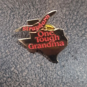 Stray horn one tough grandma Texas pin brooch golden